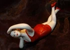 Art Nouveau Style Figurine Bathing Beauty Sexy Art Deco-German Style Porcelain E