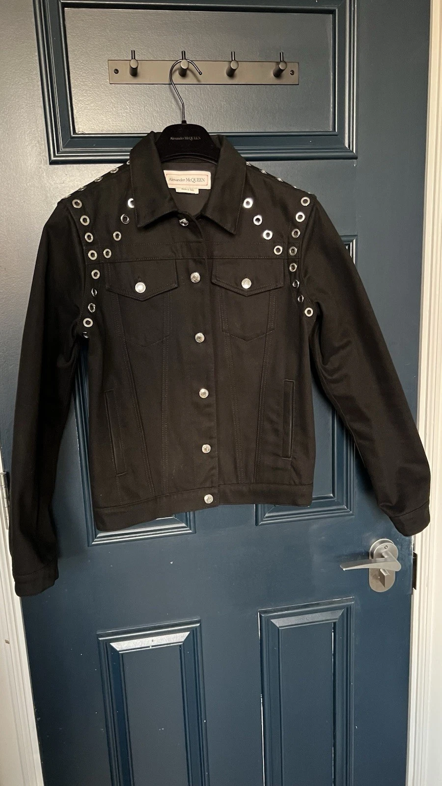 Givenchy — Alexander McQueen denim biker jacket EU48