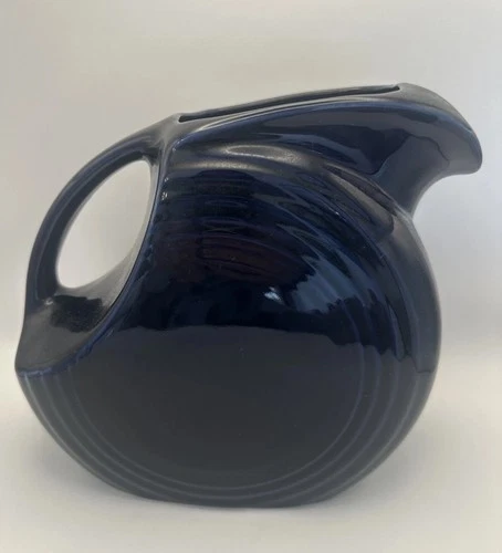 Fiestaware Vintage Cobalt Blue Disc Pitcher Large Fiesta HLC 1936 Original 7"