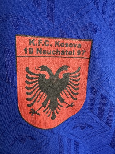 Adidas Vintage 90s Albania KFC Kosova Neuchatel 97 Football Jersey Shirt #14 - Picture 5 of 10
