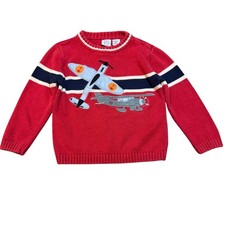 Vtg Susquehanna Trail Outfitter STO Flying Ace Airplane Knit Sweater Boys 4T