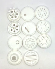 Lot of 11 Pasta Machine Die Discs for CTC Pasta Express X1000 X2000 X3000