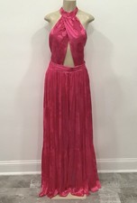 Michael Costello x Revolve Carolina Gown Pink Floral Burnout Long Size Large NWT