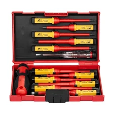 Insulated Screwdriver Set 13-Piece Insulated Tool Set for Electricians 1000V