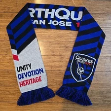 San Jose Earthquakes MLS Soccer Scarf - "Unity, Devotion, Heritage"