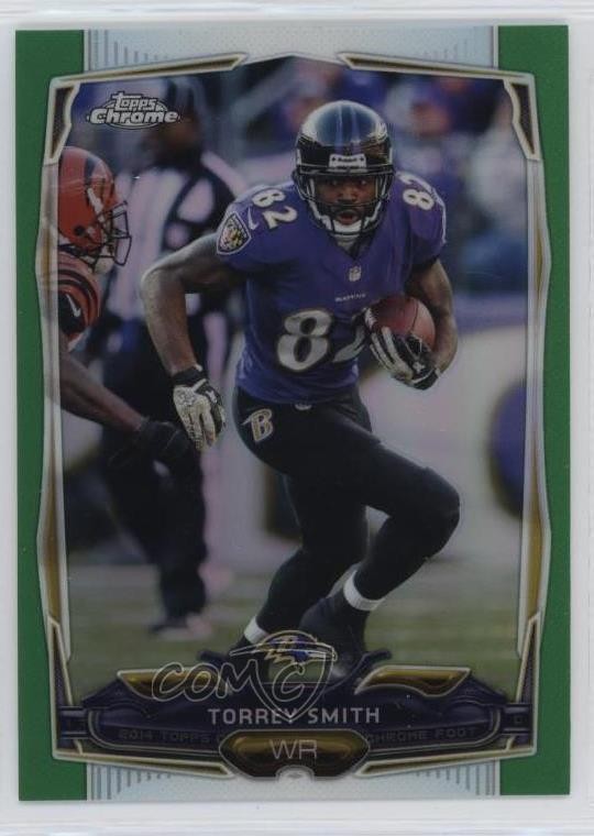 2014 Topps Chrome Green Refractor Torrey Smith #79 0ty6