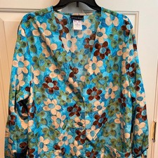 Cherokee Floral Print Women's Scrub Jacket
