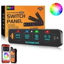 AUXBEAM AS-400 RGB 4 Gang Switch Panel Toggle Momentary Pulsed Control System