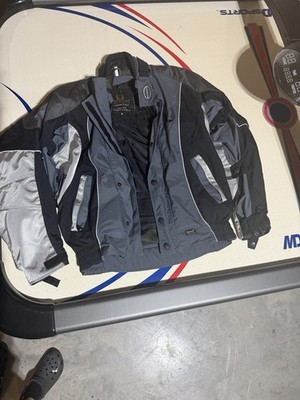 Belstaff Hytrel Armored Motorcycle Jacket Mens Medium Grey Black