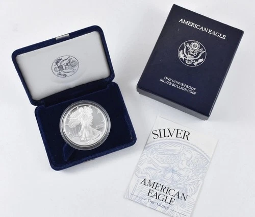 1994-P American Silver Eagle PROOF 1 Oz Silver - Coin & Box & COA