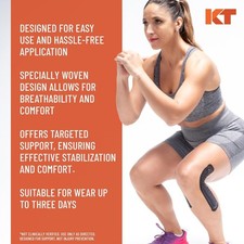 KT Tape, KT Flex Reinforced Adhesive Strips   8 Pack, 10 in. Precut Strips in Bl