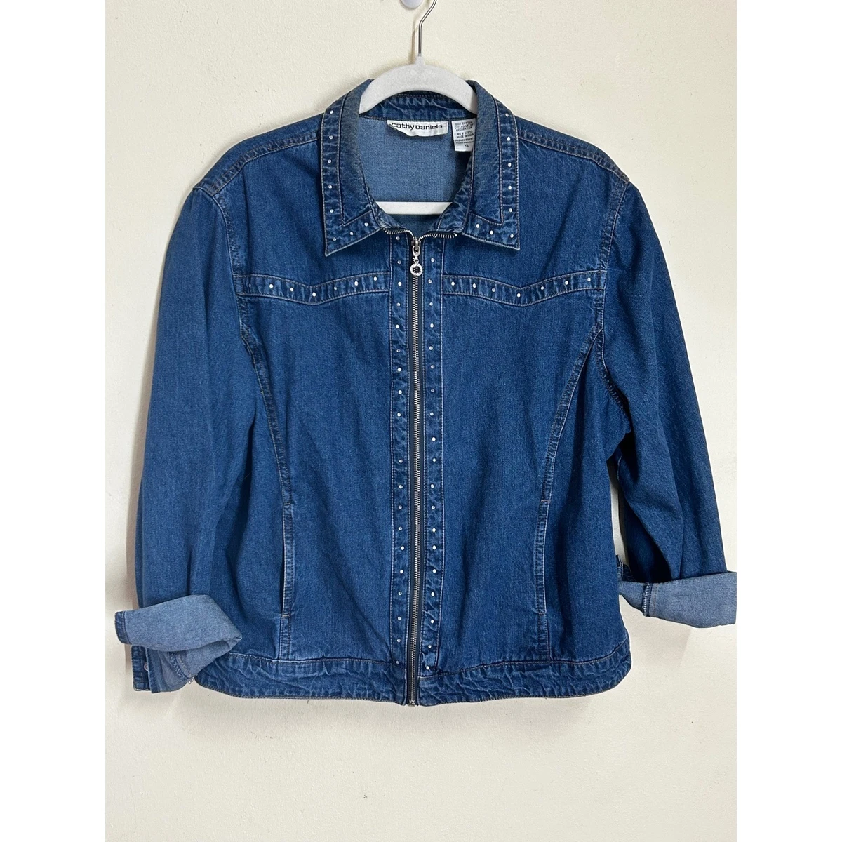 studded denim jacket products for sale | eBay