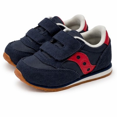 Saucony Baby Jazz Hook & Loop Toddler Sneakers Navy Red Size 5 NWOT Boys