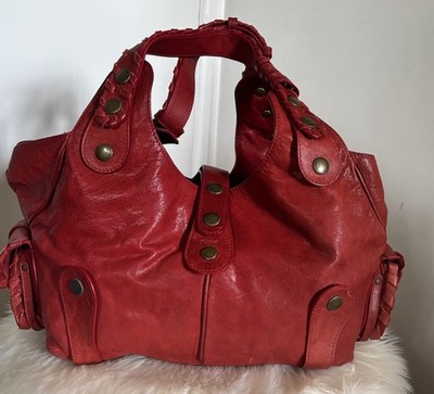 Y2K Chloe Silverado Handbag Shoulder Bag Red Leather Vintage, Ex