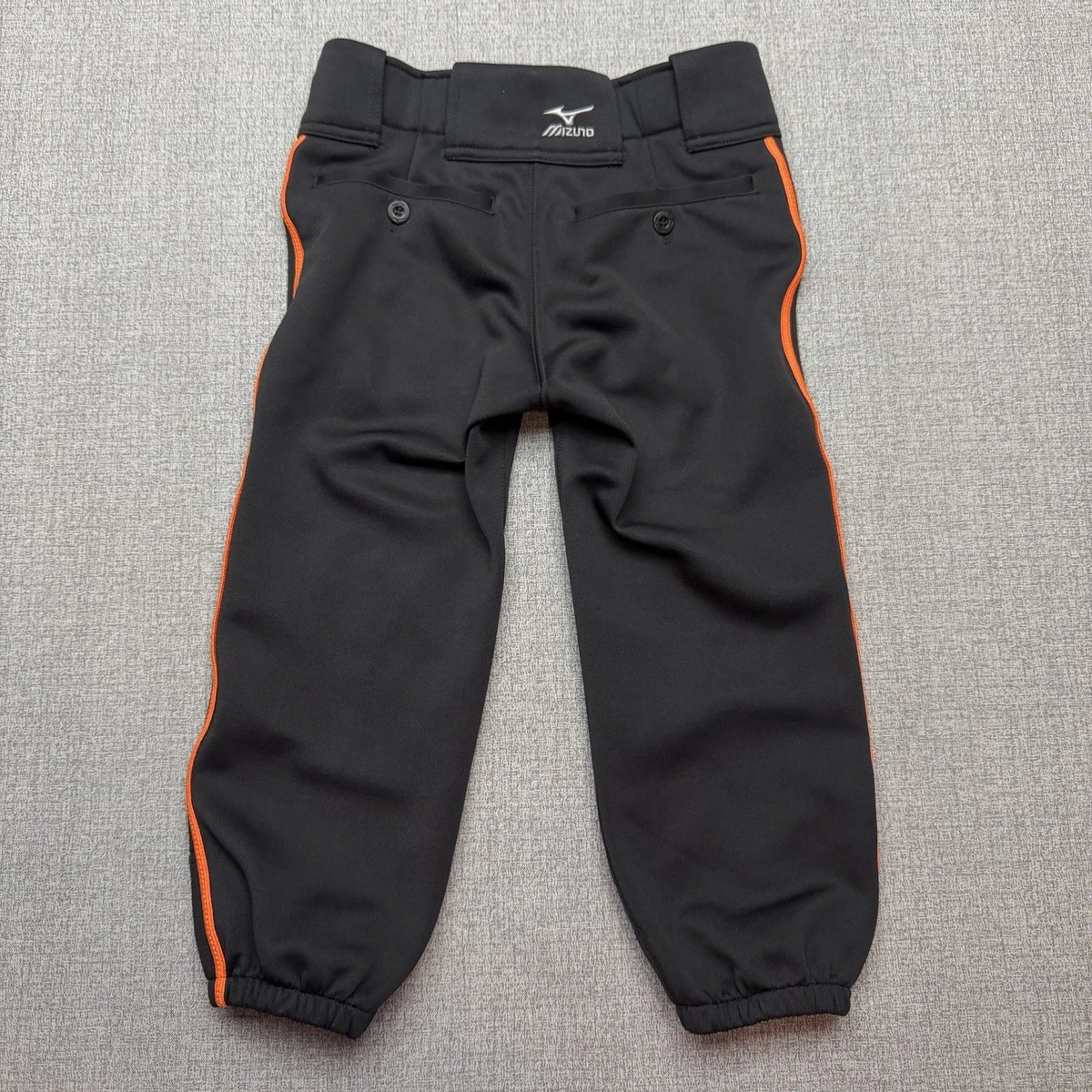 Mizuno Mädchen Jugend Medium Softball Hose schwarz orange Streifen gepolstert verstärkt