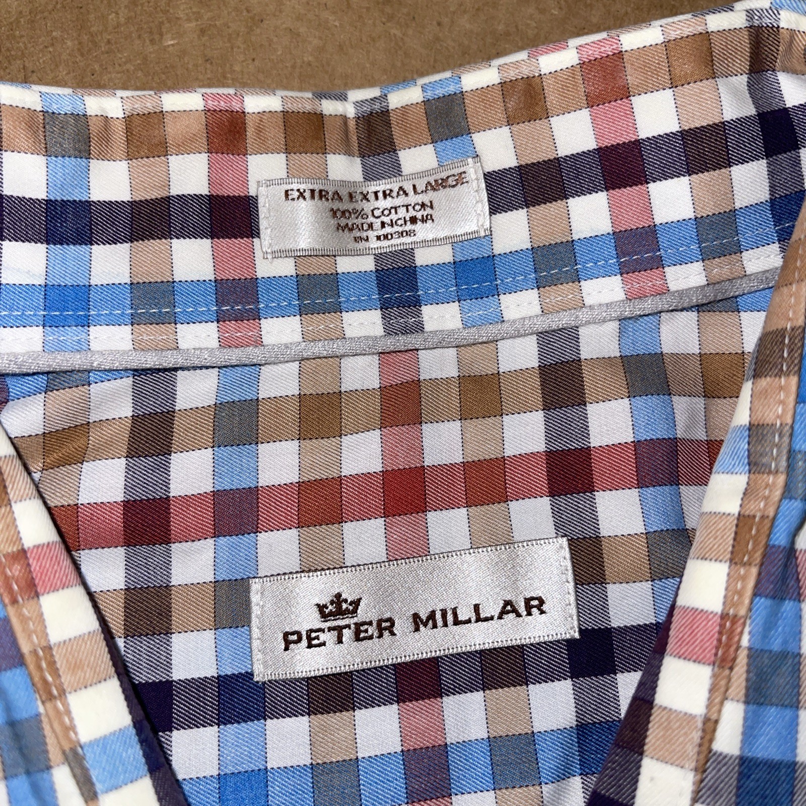 Peter Millar Button Down Collared Dress Shirt XXL… - image 4