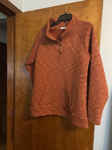 Womens Michelle Mae Quilted Pullover With 4 Snaps And Front Pockets Size L