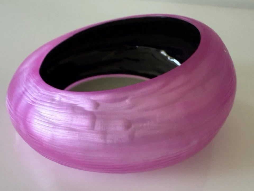 ALEXIS BITTAR Puffy Tapered Lucite Bangle Bracelet - Azalea Pink (M/L)