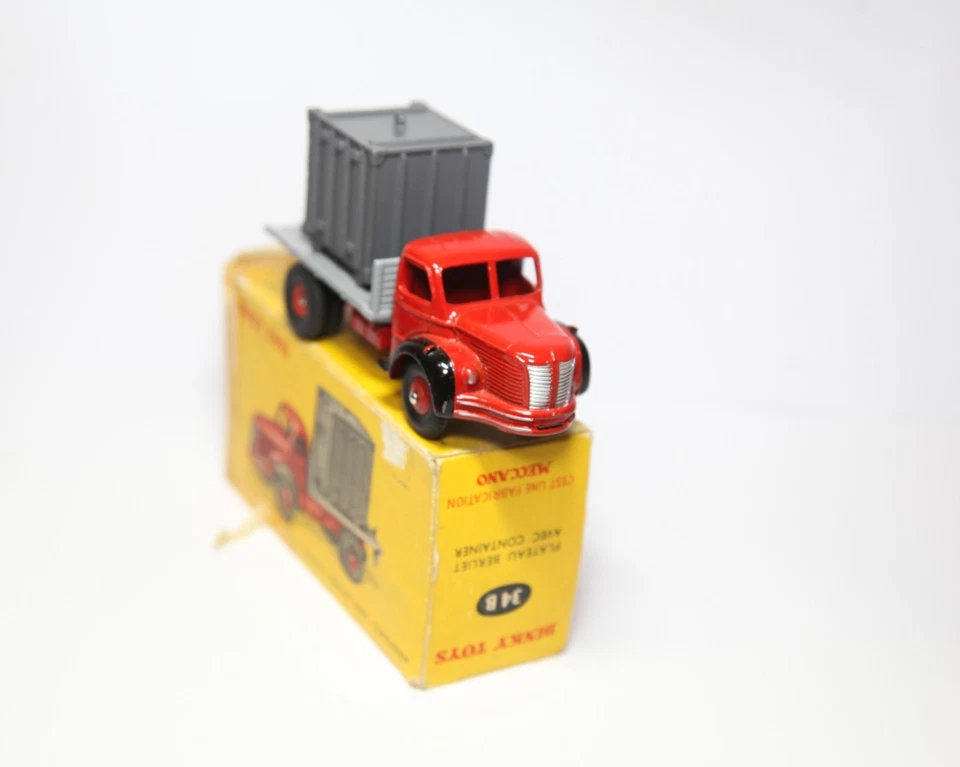 Контейнер French Dinky 34B Plateau Berliet Avec в оригинальной коробке - отличное состояние - Изображение 4 из 4