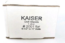 1 DOZEN, 12 KAISER DOLL STANDS FOR 6.5" TO 11" DOLLS, NEW IN SEALED BOX