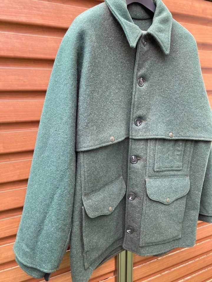 Chaqueta de Lana FILSON Double Mackinaw Cruiser Verde Oliva Hecha en EE. UU. De Colección USADA Foto 2 de 4