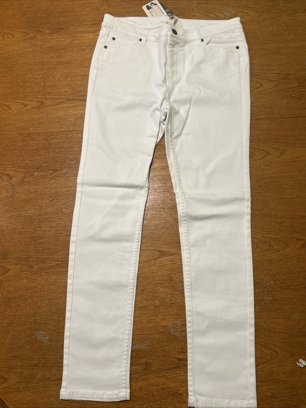 Matilda Jane SWEET CAROLINE Jeans 12 White Stretch Slim Women's Daydream NWT