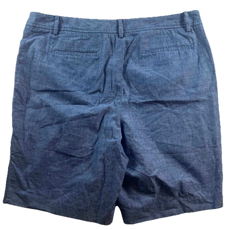 Женские шорты Talbots The Perfect 10 дюймов по внутреннему шву размер 16 цвет синий джинсовый - Изображение 2 из 4