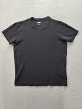 Uniqlo U Women Shirt S Black Crew Neck Short Sleeve Pullover 100 Cotton Casual