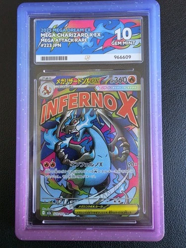 Graded Ace 10 GEM MINT - Mega Charizard X EX 223/193 MAR - Mega Dream EX - JP