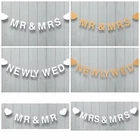 Wooden Wedding Garland Table Wall Banner Sign Hanging Heart Decoration