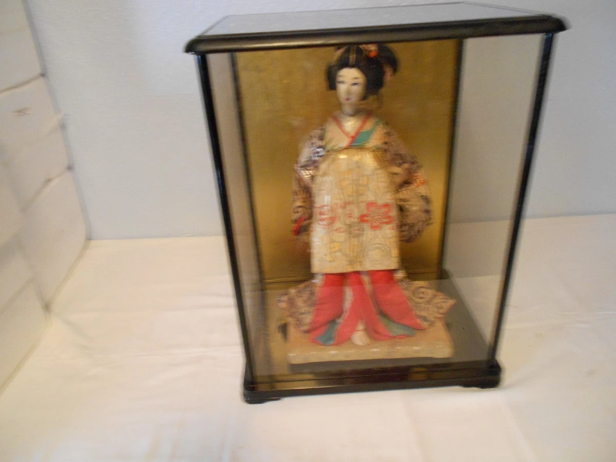 Chinese doll in glass cheap case