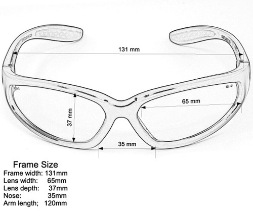 Hercules Unbreakable Motorcycle Sunglasses & Pouches 1 Clear 1 Yellow 1 Smoked - Picture 9 of 12