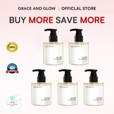 5 x Grace And Glow English Pear & Freesia Body Wash Perfume Shower Gel 400ml