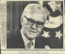 1972 Press Photo Kenneth Rush announces his move to deputy sec. of state, Wash.