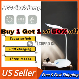 LED Lampe de bureau Flexible Gooseneck Table Lamp Touch Control Compact Portable Lamp