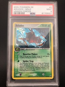 Pokemon Ariados Holo EX Unseen Forces 2/115 PSA 9 MINT