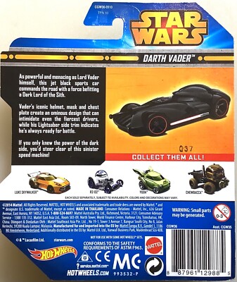Hot Wheels 1/64 Darth Vader Id - Loose (sans Boîte), Occasion, Modèle 2019
