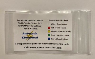 Electrical Terminal Pin Fit Tension Testing Tool - For Ford, GM, Chrysler Vehicles