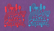 HAPPY BIRTHDAY  26 die cuts scrapbook cards W