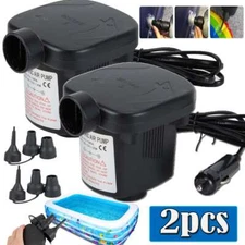 2X Electric Portable Air Pump For Inflatable Air Mattress Raft Bed Boat Pool Toy