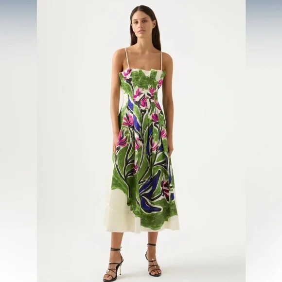 flowy chiffon dress AJE Paradiso Cinched Mini Solid