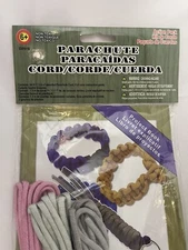 Parachute Cord Action Pack And Project Book 3 Colors Paracord w/ Buckles NIP