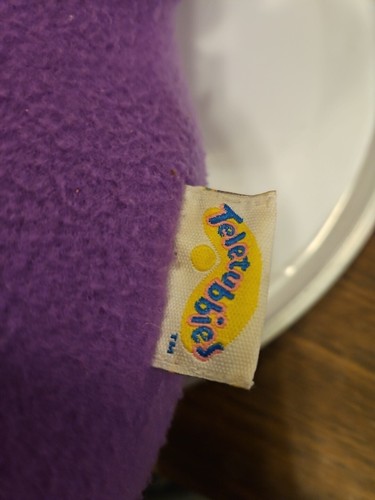 VTG 1998 Hasbro Teletubbies 14” Plush Rubber Face Purple Tinky Winky Stuffed Toy - Picture 2 of 6