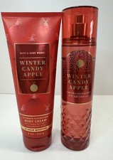 Bath and Body Works WINTER CANDY APPLE Hydration Body Cream  Fragrance Mist...