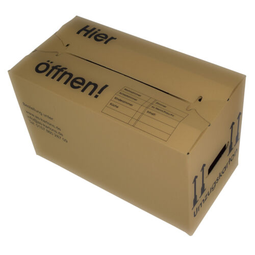 25 cartons de déménagement neufs carton de déménagement extra fort 40 kg 2-ONDULÉS 600 x 320 x 370 mm 72 L - Photo 1/12