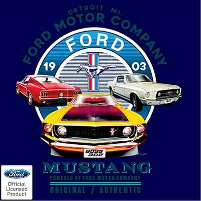 Ford Mustang T-Shirt Modell Logo Palette  60er 70er US-Car Auto Musclecar *0049