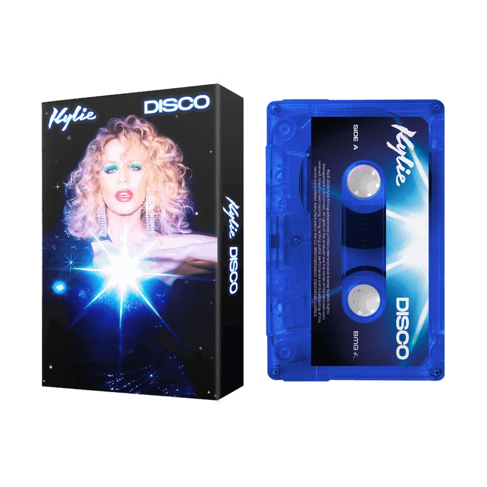 KYLIE MINOGUE DISCO BLUE CASSETTE TAPE LIMITED EDITION RARE MAGIC SAY SOMETHING