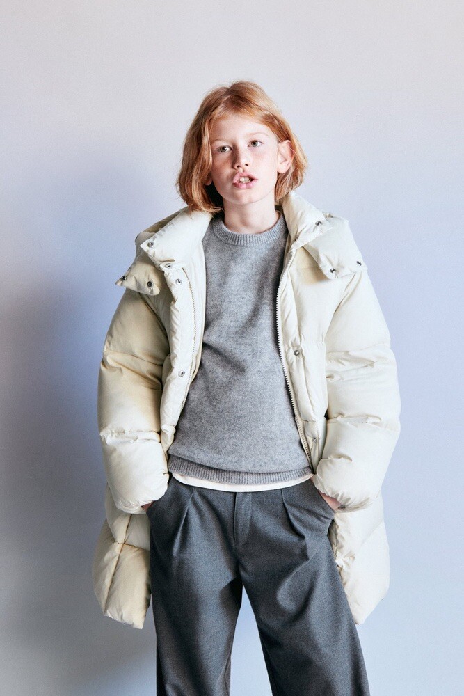 ZARA KIDS GIRL LONGLINE DOWN PUFFER COATLIGHT ECRU | 0562 ZARA KIDS GIRL LONGLINE DOWN PUFFER COATLIGHT ECRU | 0562