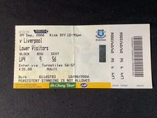 2006/7 Everton v Liverpool ticket
