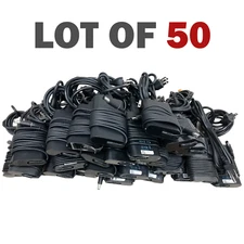 Lot of 50 Genuine 65W Dell LA65NM130 AC Power Adapter 19.5V 3.34A 7.4mm & Cords